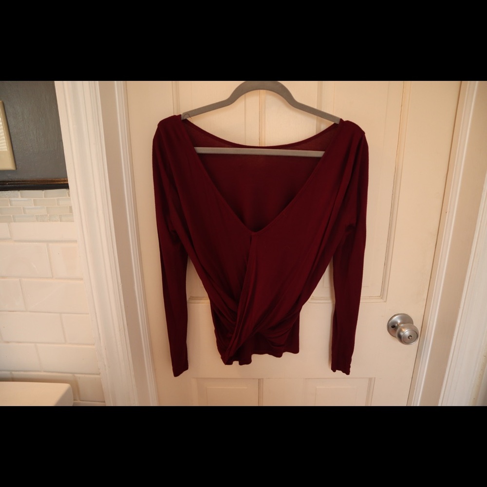 Tobi maroon crop top